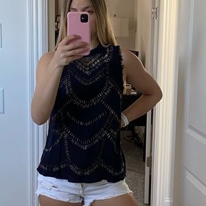 Open back beaded tank top